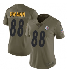 Women's Nike Pittsburgh Steelers #88 Lynn Swann Limited Olive 2017 Salute to Service NFL Jersey