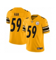 Men's Pittsburgh Steelers #59 Jack Ham Limited Gold Inverted Legend Football Jersey