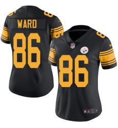 Women's Nike Pittsburgh Steelers #86 Hines Ward Limited Black Rush Vapor Untouchable NFL Jersey