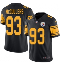 Men's Nike Pittsburgh Steelers #93 Dan McCullers Limited Black Rush Vapor Untouchable NFL Jersey