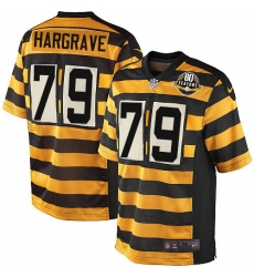 Men's Nike Pittsburgh Steelers #79 Javon Hargrave Limited Yellow/Black Alternate 80TH Anniversary Throwback NFL Jersey