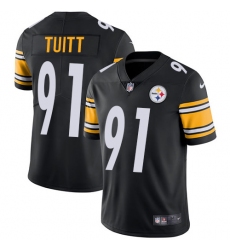Men's Nike Pittsburgh Steelers #91 Stephon Tuitt Black Team Color Vapor Untouchable Limited Player NFL Jersey