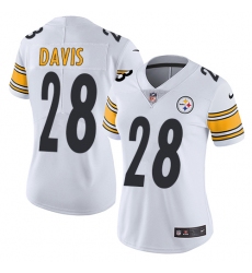 Women's Nike Pittsburgh Steelers #28 Sean Davis White Vapor Untouchable Limited Player NFL Jersey