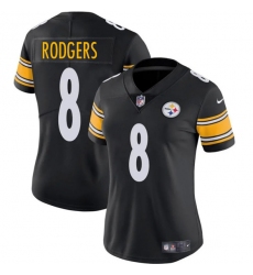 Women's Pittsburgh Steelers #8 Aaron Rodgers Black 2025 Vapor Untouchable Limited Football Stitched Jersey(Run Small)