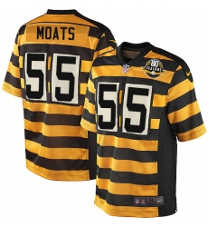 Youth Nike Pittsburgh Steelers #55 Arthur Moats Limited Yellow/Black Alternate 80TH Anniversary Throwback NFL Jersey
