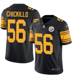 Youth Nike Pittsburgh Steelers #56 Anthony Chickillo Limited Black Rush Vapor Untouchable NFL Jersey