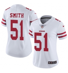 Women's Nike San Francisco 49ers #51 Malcolm Smith White Vapor Untouchable Limited Player NFL Jersey