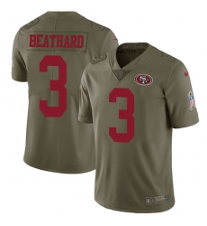 Men's Nike San Francisco 49ers #3 C. J. Beathard Limited Olive 2017 Salute to Service NFL Jersey