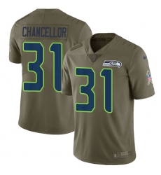 Youth Nike Seattle Seahawks #31 Kam Chancellor Limited Olive 2017 Salute to Service NFL Jersey