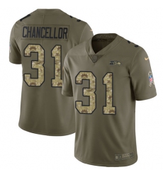 Youth Nike Seattle Seahawks #31 Kam Chancellor Limited Olive/Camo 2017 Salute to Service NFL Jersey