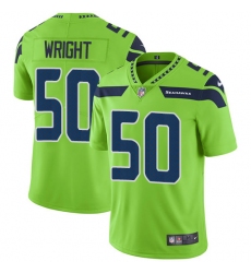 Men's Nike Seattle Seahawks #50 K.J. Wright Limited Green Rush Vapor Untouchable NFL Jersey