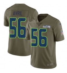 Men's Nike Seattle Seahawks #56 Cliff Avril Limited Olive 2017 Salute to Service NFL Jersey