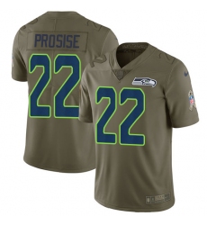 Men's Nike Seattle Seahawks #22 C. J. Prosise Limited Olive 2017 Salute to Service NFL Jersey