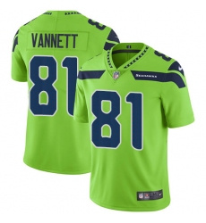 Youth Nike Seattle Seahawks #81 Nick Vannett Limited Green Rush Vapor Untouchable NFL Jersey
