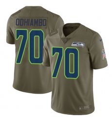 Youth Nike Seattle Seahawks #70 Rees Odhiambo Limited Olive 2017 Salute to Service NFL Jersey