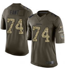 Youth Nike Seattle Seahawks #74 George Fant Elite Green Salute to Service NFL Jersey
