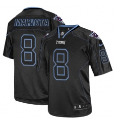 Men's Nike Tennessee Titans #8 Marcus Mariota Elite Lights Out Black NFL Jersey