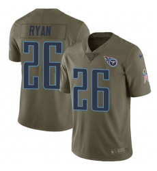 Youth Nike Tennessee Titans #26 Logan Ryan Limited Olive 2017 Salute to Service NFL Jersey