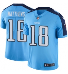 Youth Nike Tennessee Titans #18 Rishard Matthews Limited Light Blue Rush Vapor Untouchable NFL Jersey