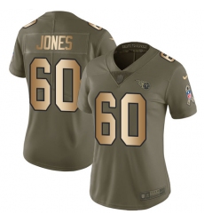 Women's Nike Tennessee Titans #60 Ben Jones Limited Olive/Gold 2017 Salute to Service NFL Jersey