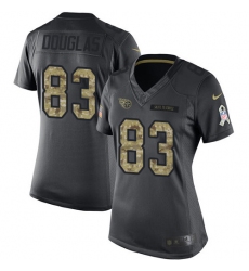 Women's Nike Tennessee Titans #83 Harry Douglas Limited Black 2016 Salute to Service NFL Jersey