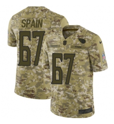 Youth Nike Tennessee Titans #67 Quinton Spain Limited Camo 2018 Salute to Service NFL Jersey