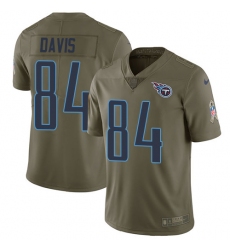 Men's Nike Tennessee Titans #84 Corey Davis Limited Olive 2017 Salute to Service NFL Jersey