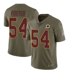 Men's Nike Washington Redskins #54 Mason Foster Limited Olive 2017 Salute to Service NFL Jersey