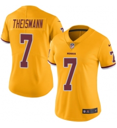Women's Nike Washington Redskins #7 Joe Theismann Limited Gold Rush Vapor Untouchable NFL Jersey