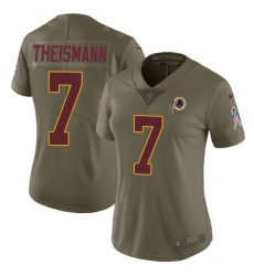 Women's Nike Washington Redskins #7 Joe Theismann Limited Olive 2017 Salute to Service NFL Jersey
