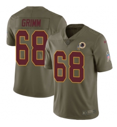 Youth Nike Washington Redskins #68 Russ Grimm Limited Olive 2017 Salute to Service NFL Jersey