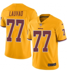 Youth Nike Washington Redskins #77 Shawn Lauvao Limited Gold Rush Vapor Untouchable NFL Jersey