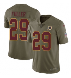 Men's Nike Washington Redskins #29 Kendall Fuller Limited Olive 2017 Salute to Service NFL Jersey