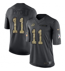 Men's Nike Washington Redskins #11 Terrelle Pryor Limited Black 2016 Salute to Service NFL Jersey