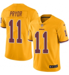 Men's Nike Washington Redskins #11 Terrelle Pryor Limited Gold Rush Vapor Untouchable NFL Jersey