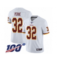 Youth Washington Redskins #32 Samaje Perine White Vapor Untouchable Limited Player 100th Season Football Jersey