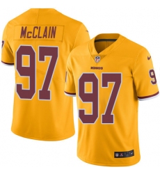 Men's Nike Washington Redskins #97 Terrell McClain Limited Gold Rush Vapor Untouchable NFL Jersey