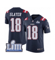 Men's Nike New England Patriots #18 Matthew Slater Limited Navy Blue Rush Vapor Untouchable Super Bowl LIII Bound NFL Jersey