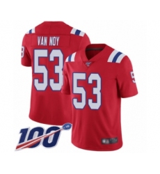 Men's New England Patriots #53 Kyle Van Noy Red Alternate Vapor Untouchable Limited Player 100th Season Football Jersey