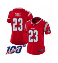 Women's New England Patriots #23 Patrick Chung Limited Red Inverted Legend 100th Season Football Jersey