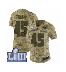 Women's Nike New England Patriots #45 Donald Trump Limited Camo 2018 Salute to Service Super Bowl LIII Bound NFL Jersey