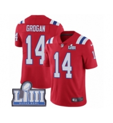 Youth Nike New England Patriots #14 Steve Grogan Red Alternate Vapor Untouchable Limited Player Super Bowl LIII Bound NFL Jersey