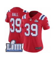 Women's Nike New England Patriots #39 Montee Ball Red Alternate Vapor Untouchable Limited Player Super Bowl LIII Bound NFL Jersey