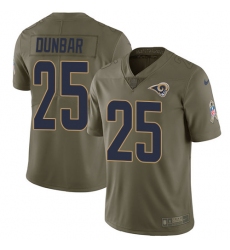 Youth Nike Los Angeles Rams #25 Lance Dunbar Limited Olive 2017 Salute to Service NFL Jersey