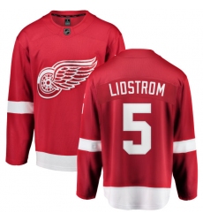 Men's Detroit Red Wings #5 Nicklas Lidstrom Fanatics Branded Red Home Breakaway NHL Jersey
