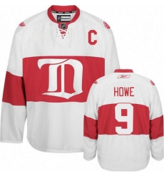 Women's Reebok Detroit Red Wings #9 Gordie Howe Authentic White Third NHL Jersey