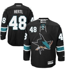 Women's Reebok San Jose Sharks #48 Tomas Hertl Premier Black Third NHL Jersey