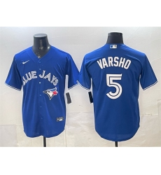 Men's Toronto Blue Jays #5 Daulton Varsho Royal 2025 Cool Base Stitched Baseball Jersey