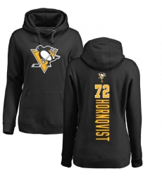 NHL Women's Adidas Pittsburgh Penguins #72 Patric Hornqvist Black Backer Pullover Hoodie