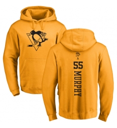 NHL Adidas Pittsburgh Penguins #55 Larry Murphy Gold One Color Backer Pullover Hoodie